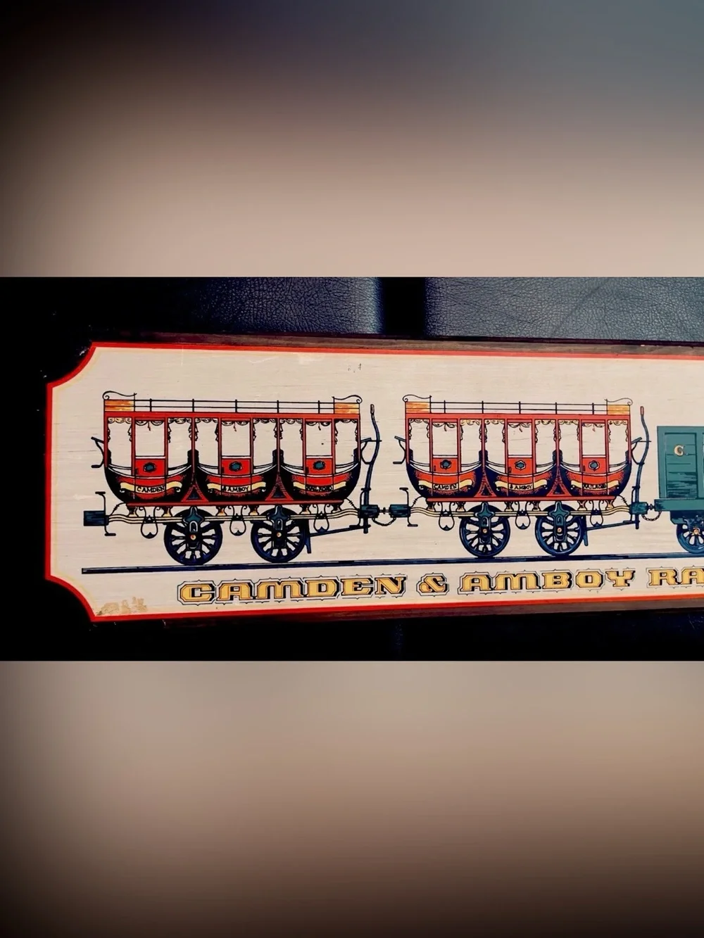Yorkraft Camden & Amboy Railroad 1831 Wood Painted Sign 36x9